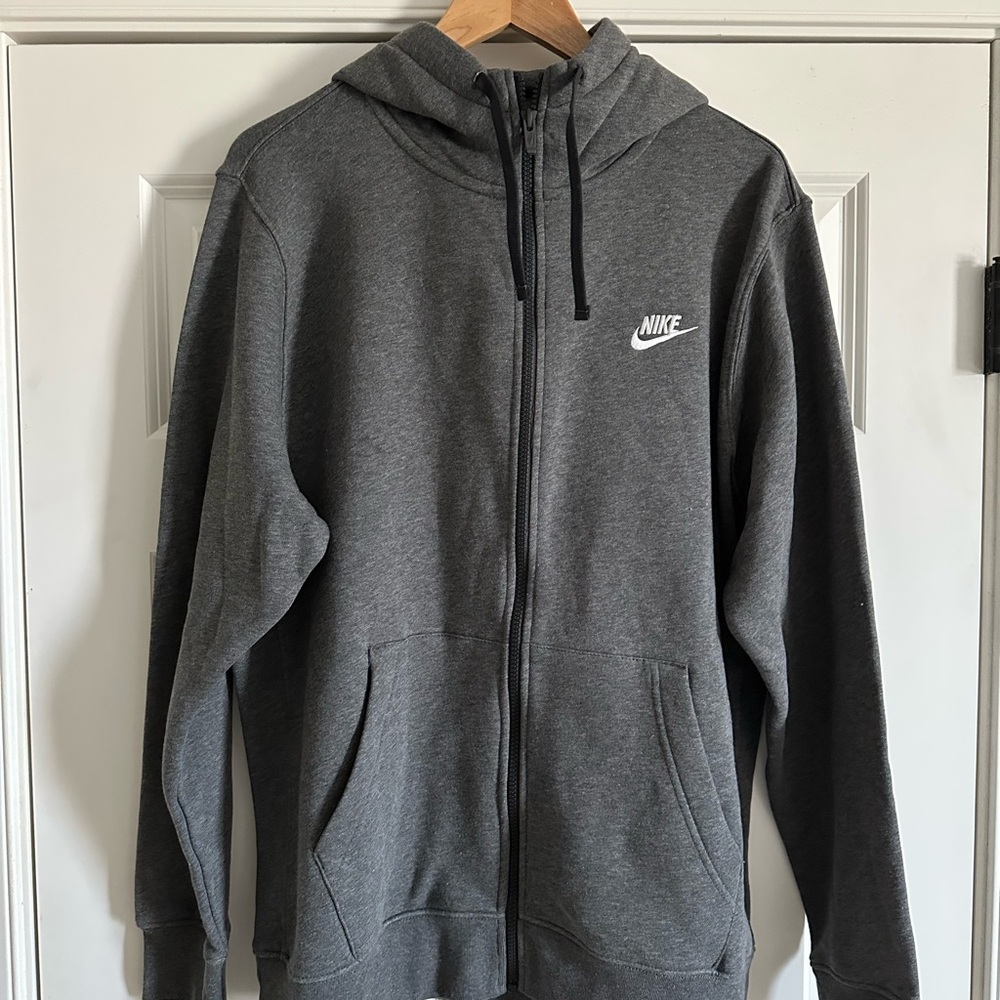 Nike Gray Zip-Up Hoodie Mens New With Tags